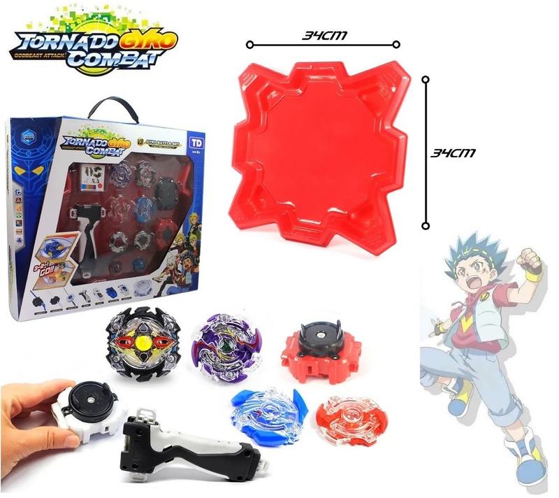 TORAY BATTLE DESIRE 12lb 5個セット Maleta Beyblade 4 Beyblade Burst com Lançador+ Arena Batalha - TD